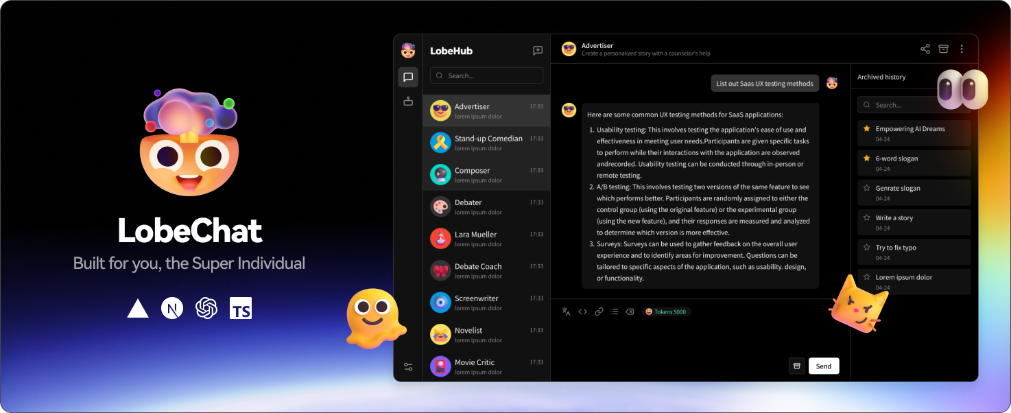 开源的全能AI助手 LobeChat v2.1.44-canary.4-零柒柒优