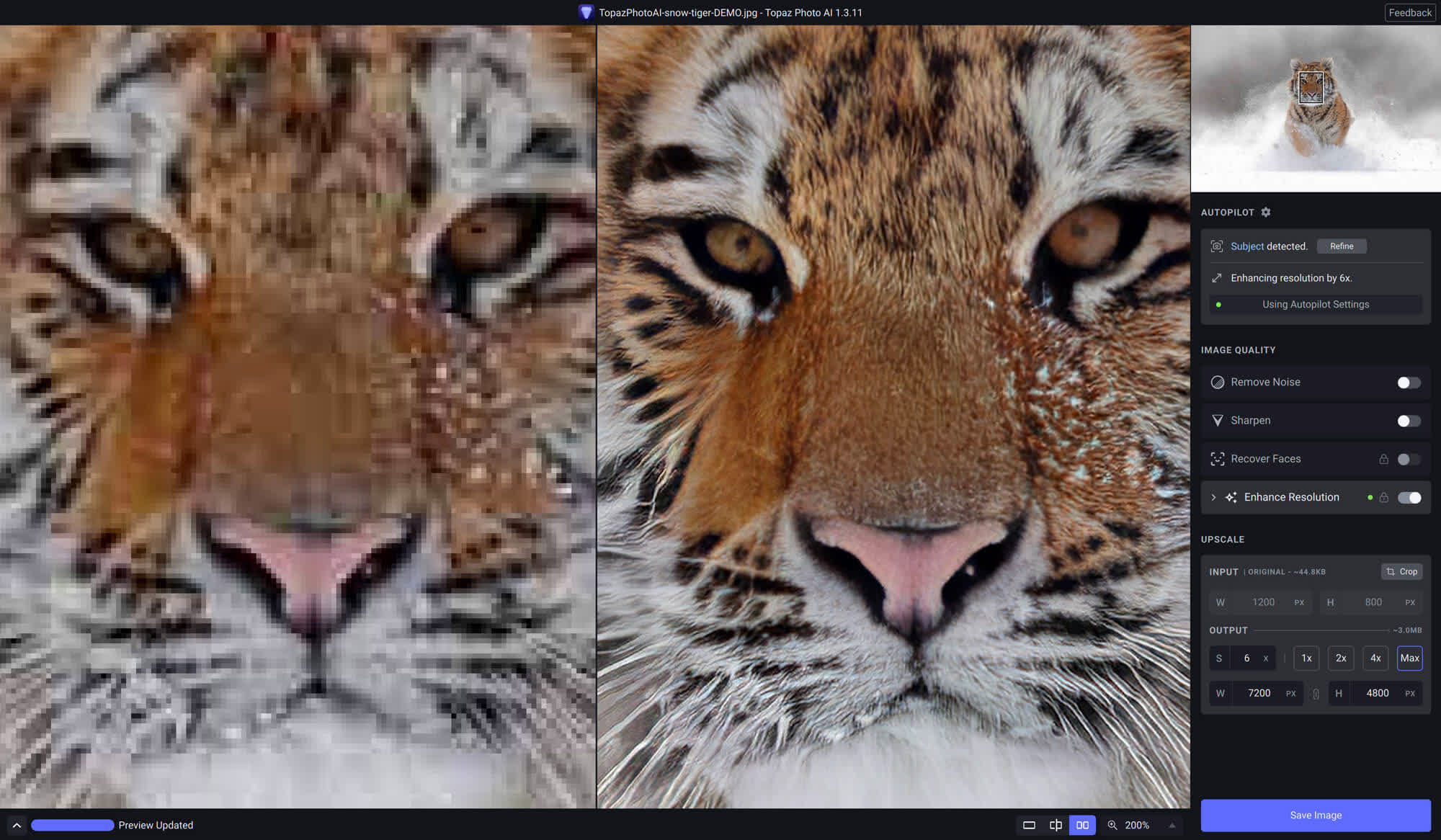 Topaz Photo AI中文破解版 v1.3.3 绿色便携版-零柒柒优