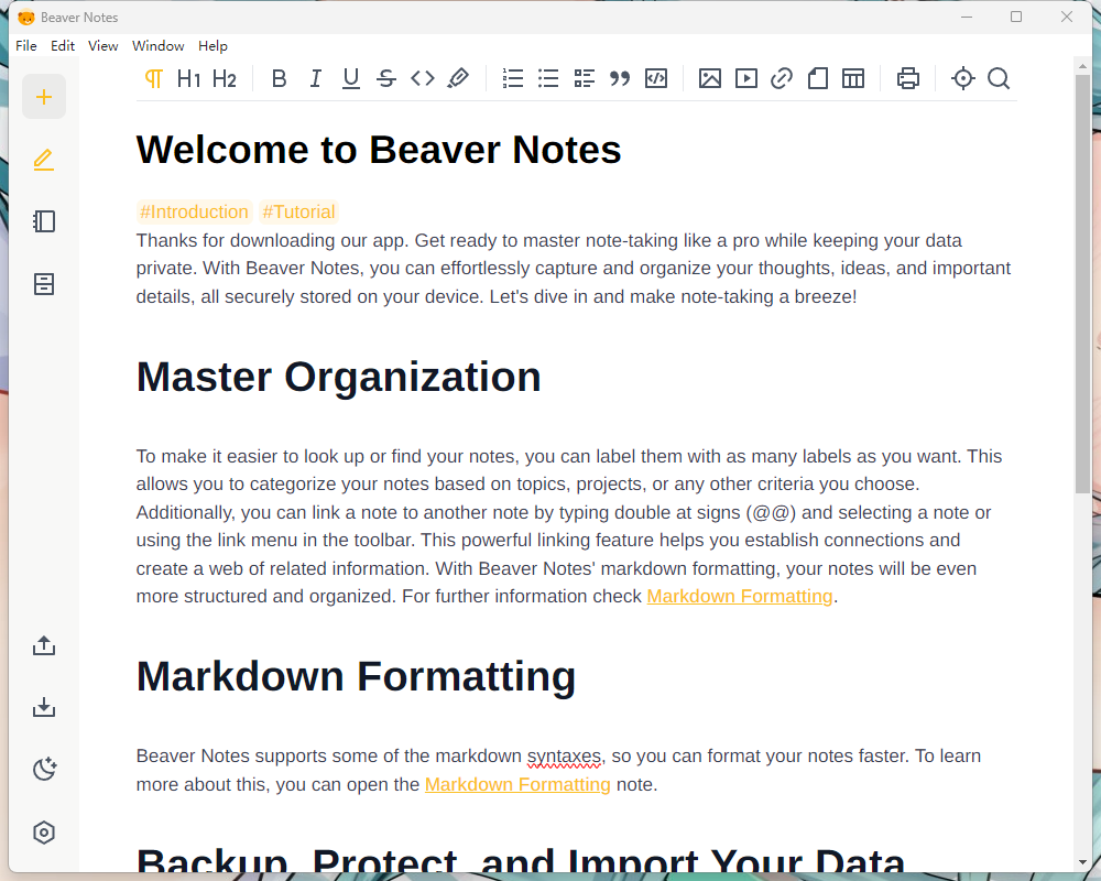 开源海狸笔记 Beaver Notes v3.9.0 中文免费版-零柒柒优