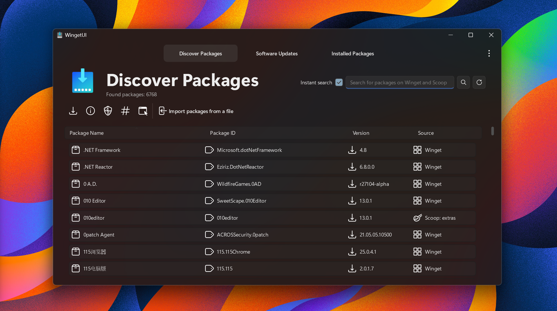 开源软件包管理器 UniGetUI v3.2.0 中文免费版
