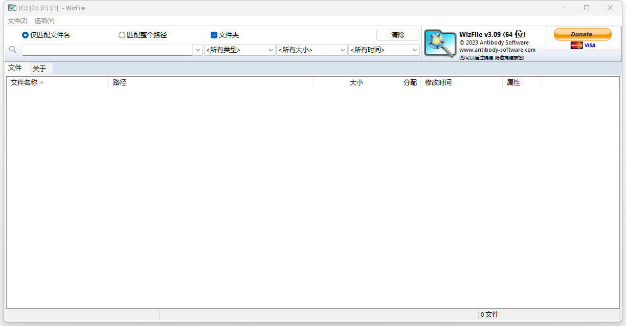 Windows文件索检工具 WizFile v3.13 中文便携版